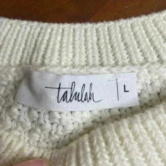 TALULAH women’s knit cropped vest white size large preloved versatile stylish - Picture 2 of 4